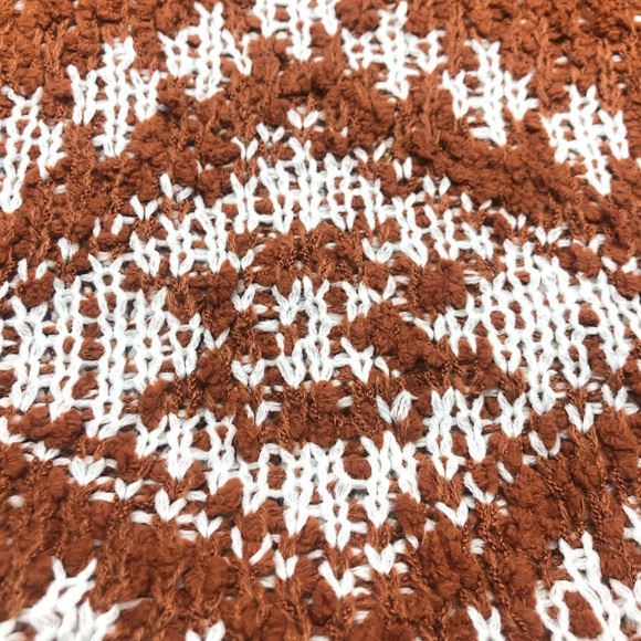 Brown Aztec Pattern Knit Sweater - Picture 5 of 6